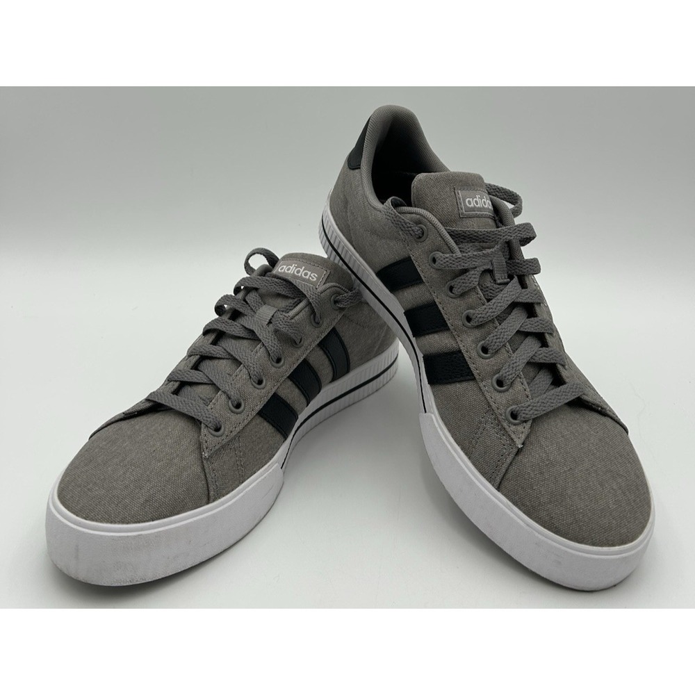 Adidas Daily 3.0 Mens Sz 8 Gray Canvas Skateboarding Shoes Casual FW3270 Hipster